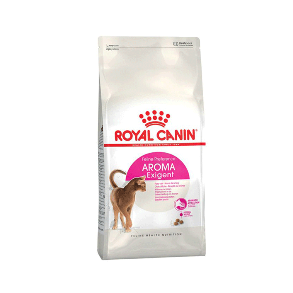 غذای خشک گربه اگزیجنت مدل آروما رویال کنین royal canin aroma exigent