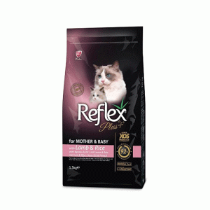 غذای خشک گربه رفلکس پلاس مادر اند بیبی  reflex plus mother & baby lamb & rice
