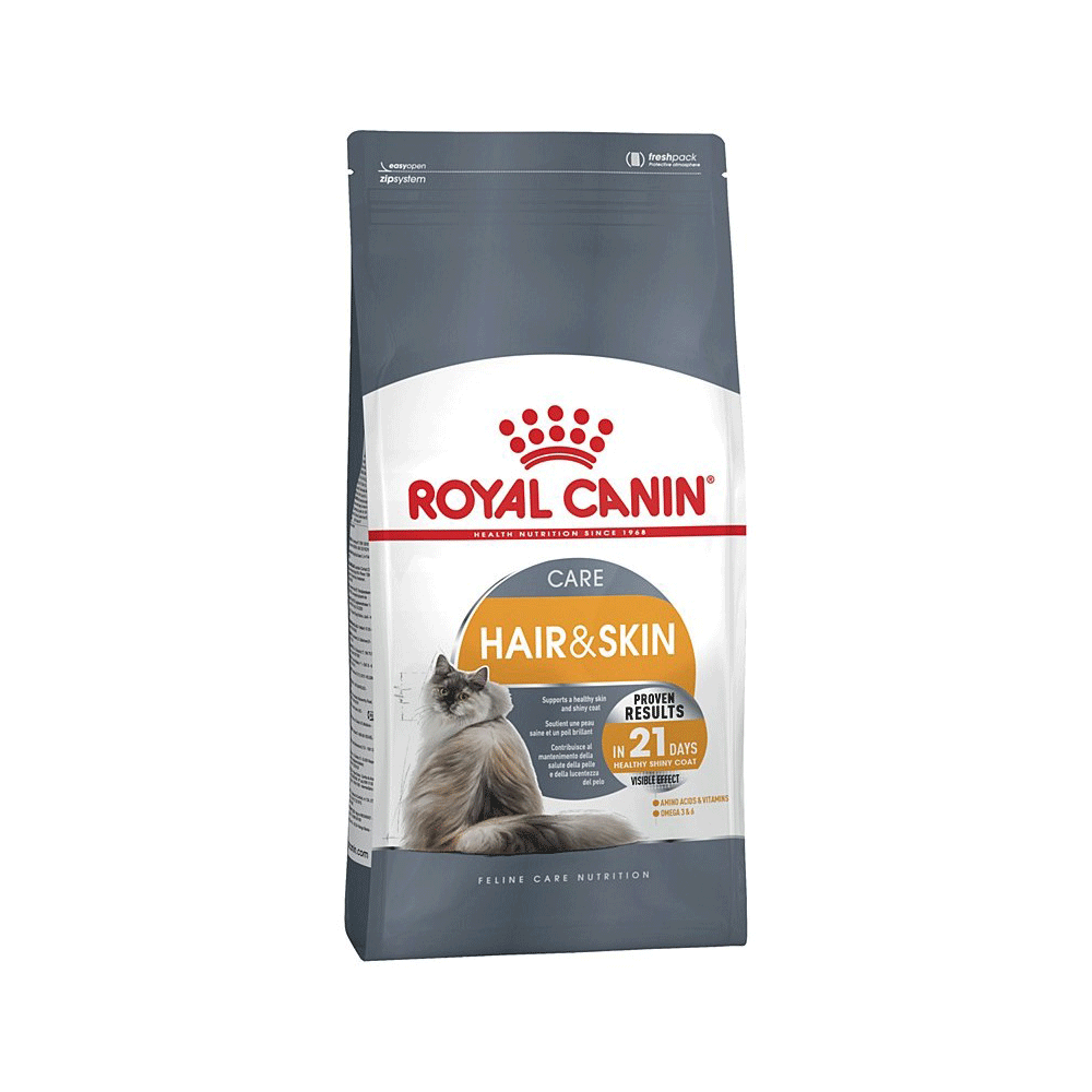 غذای خشک گربه رویال کنین هیراند اسکین royal canin hair & skin