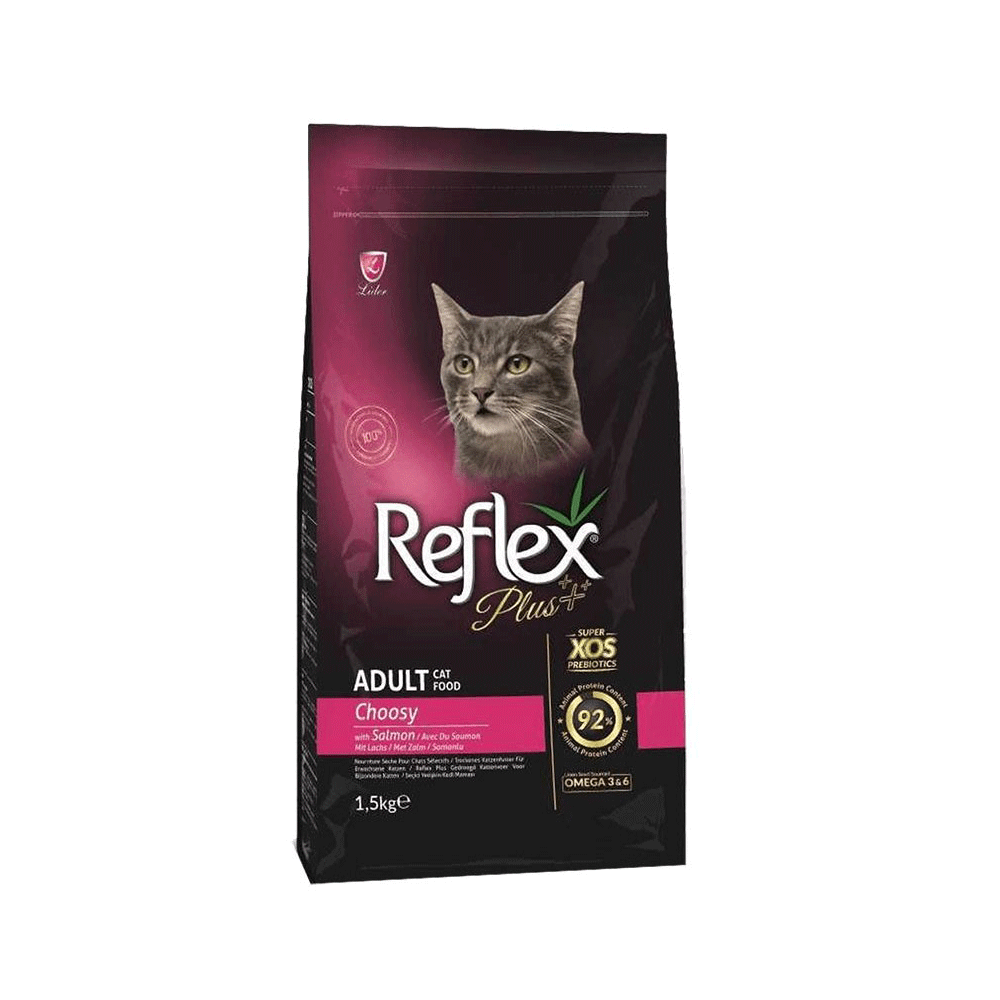 غذای خشک گربه بد غذا رفلکس پلاس ماهی reflex plus choosy salmon