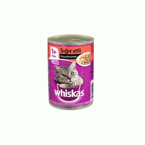 کنسرو گربه ویسکاس گوشت WHISKAS