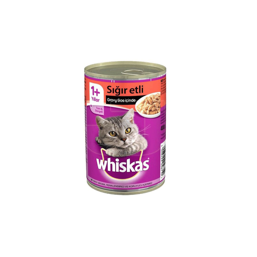 کنسرو گربه ویسکاس گوشت WHISKAS