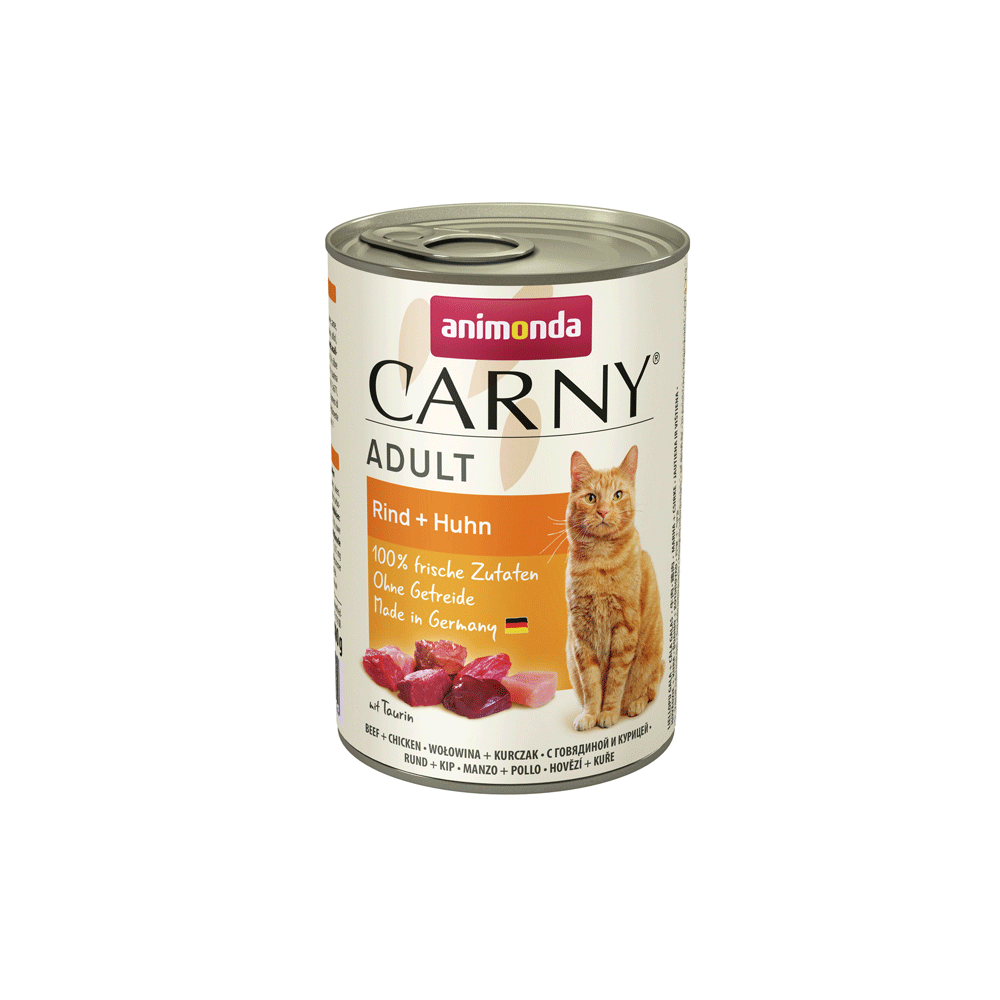 کنسرو گربه کارنی گوساله و مرغ CARNY 400G