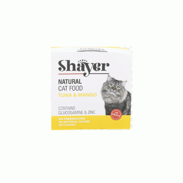 کنسرو گربه شایر نچرال مرغ و انبه shayer 110g