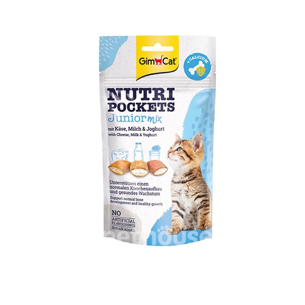 تشویقی مغزدار جیم کت شیر بچه گربه gim cat nutri 60g