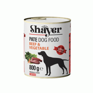کنسرو سگ شایر پته گوشت و سبزیجات shayer 800g+