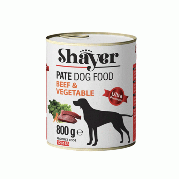 کنسرو سگ شایر پته گوشت و سبزیجات shayer 800g+