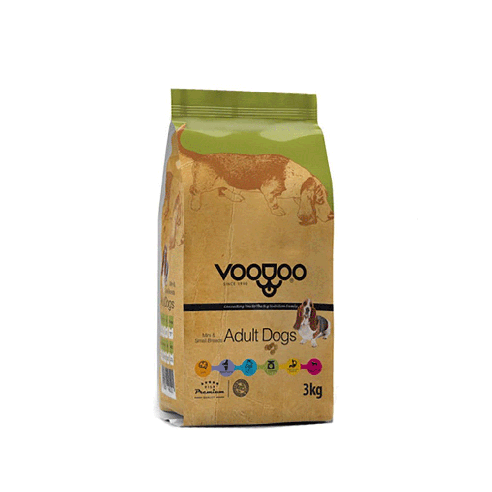 غذای خشک سگ بالغ نژاد کوچک وودوو voodoo