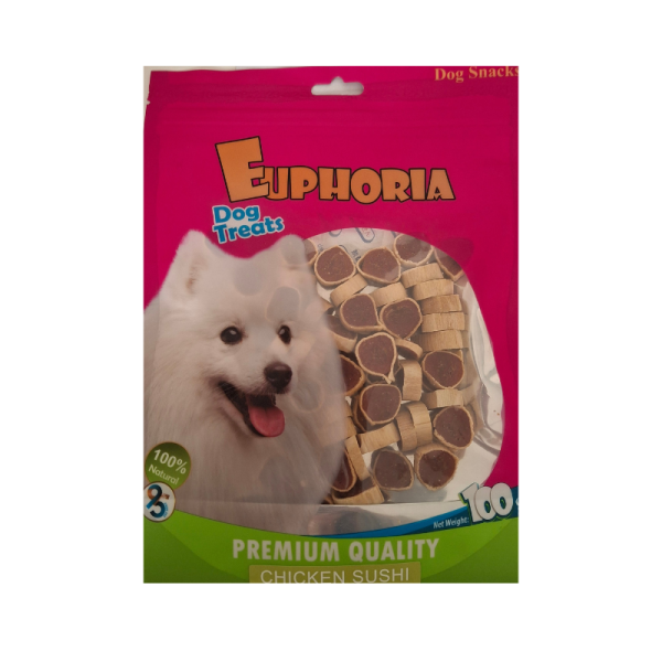 تشویقی سگ ایفوریا مدل سوشی با طعم مرغ euphoria