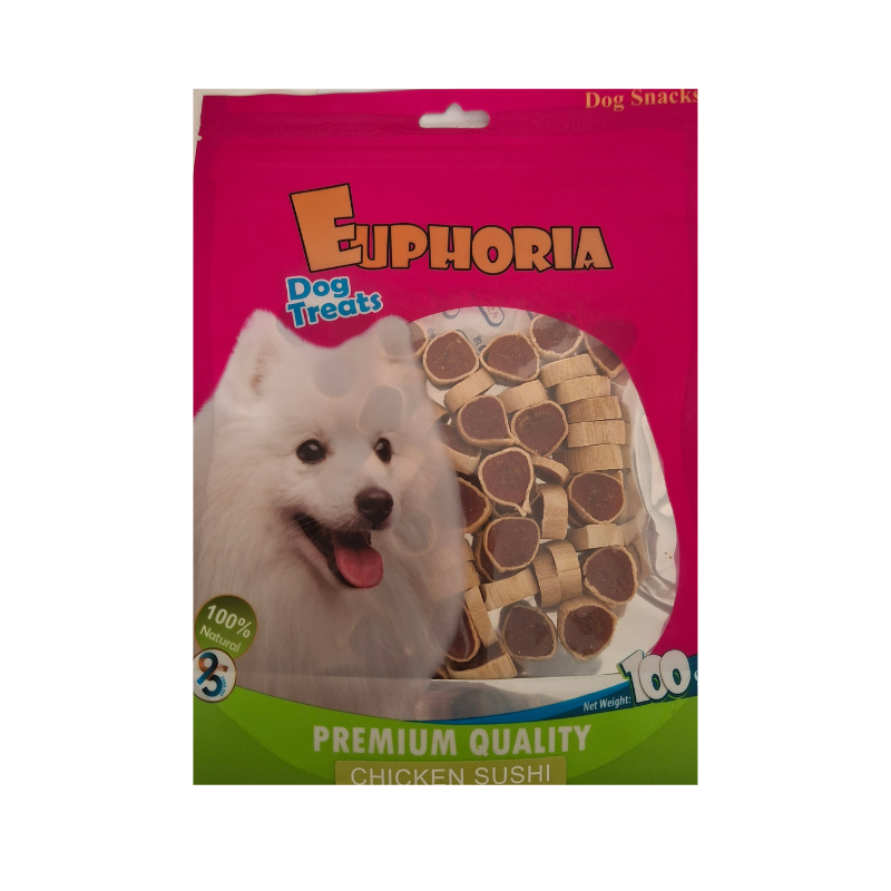 تشویقی سگ ایفوریا مدل سوشی با طعم مرغ euphoria