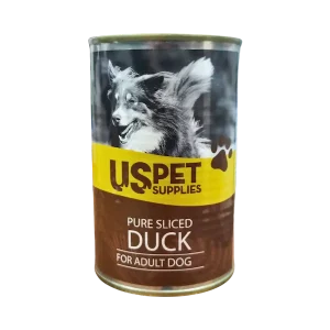 کنسرو سگ بالغ طعم اردک برند us pet یو اس پت 400 گرمی