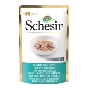 پوچ گربه شسیر با طعم ماهی تن و ماهی دریایی 85 گرمی