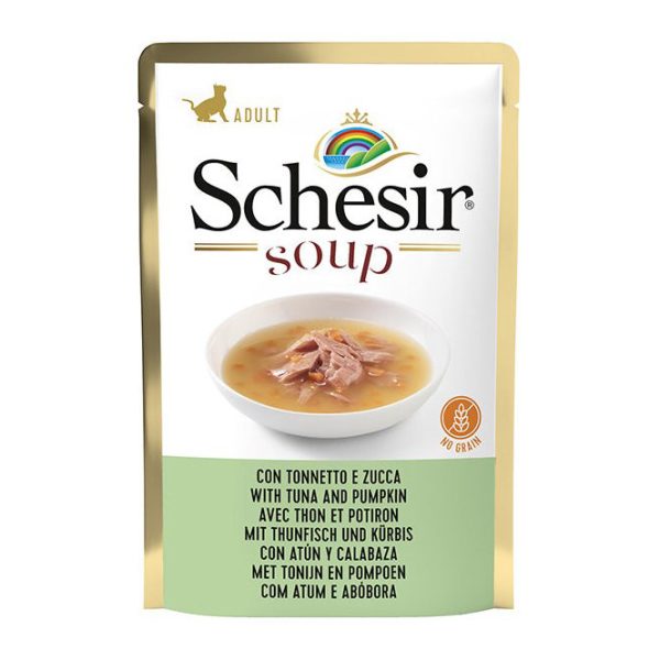سوپ شسیر گربه با طعم ماهی تن و کدو85 گرمی