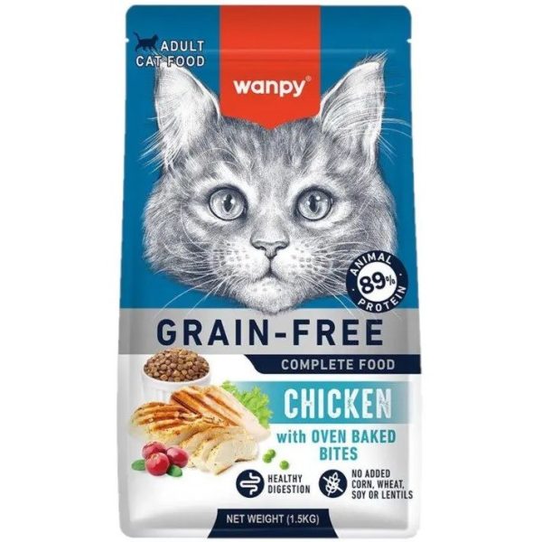 غذای خشک گربه ونپی با طعم مرغ Wanpy Complete Food وزن 1.5کیلوگرم