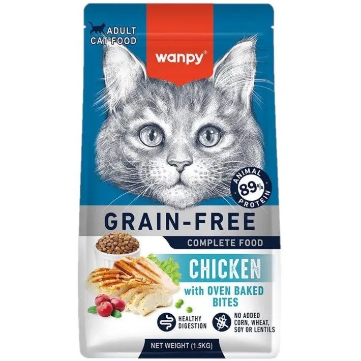 غذای خشک گربه ونپی با طعم مرغ Wanpy Complete Food وزن 1.5کیلوگرم
