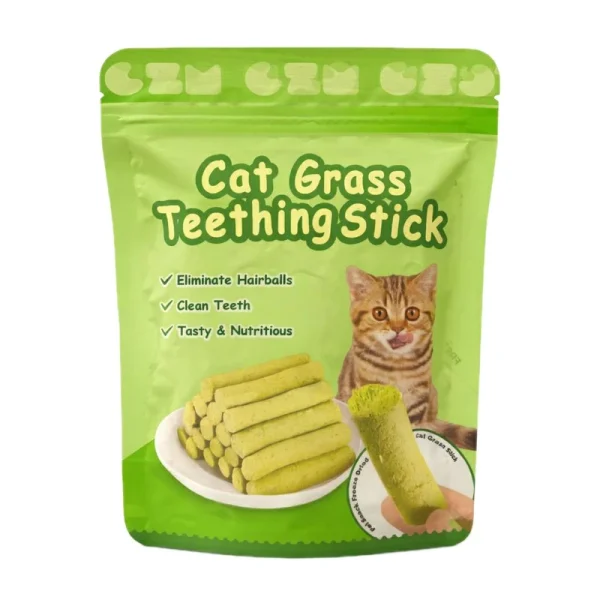 کت گرس cat grass teething stick
